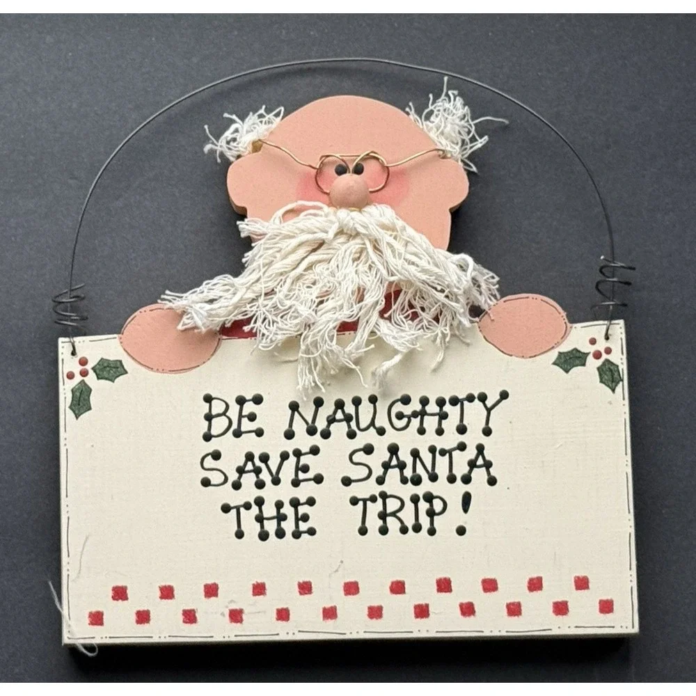 Handmade Hanging Wooden Christmas Sign 